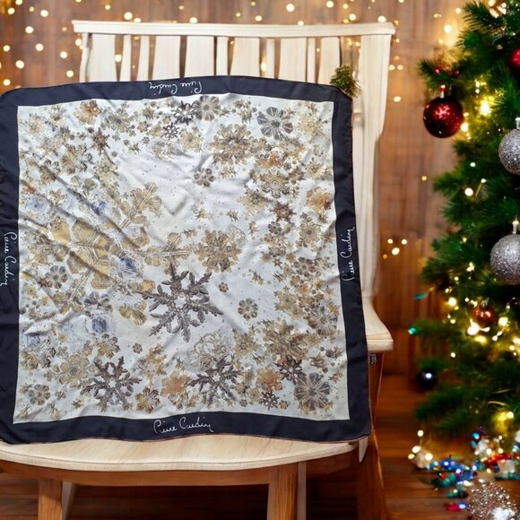Pierre Cardin Vintage Scarf Size 34x34 in 100% ipek silk - Picture 2 of 8